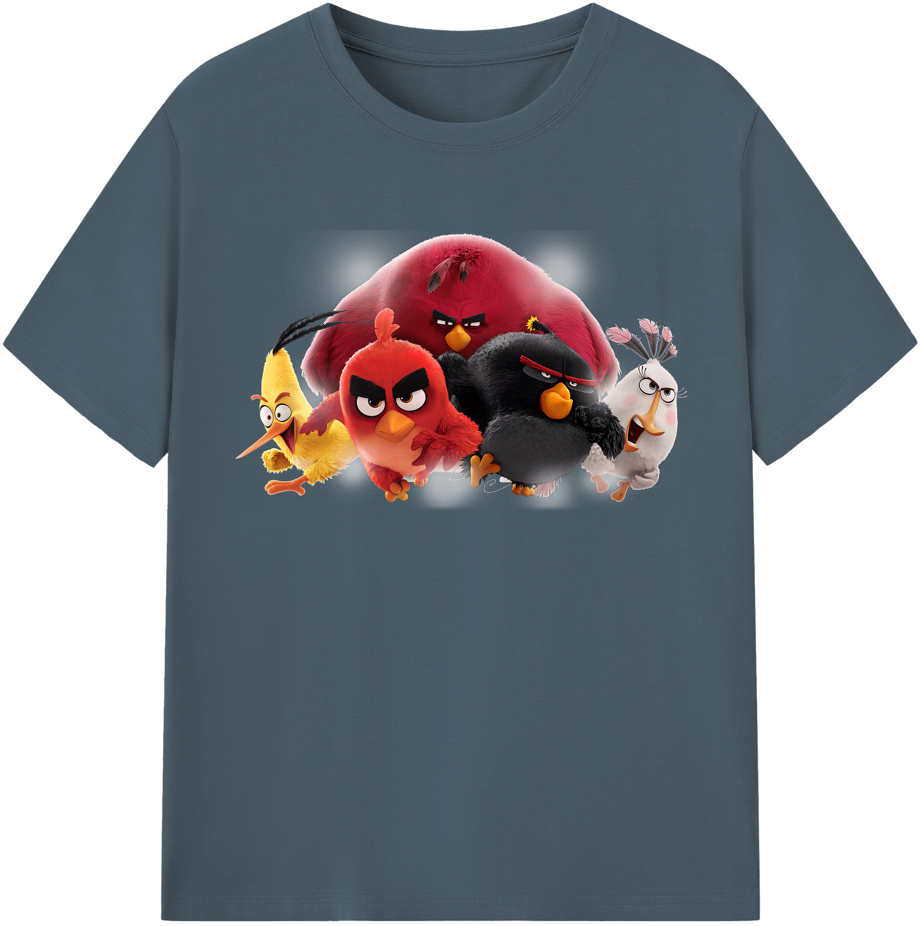 （画像用） Angry Birds アングリーバード 綿100％半袖Tシャツ（フロントプリント）